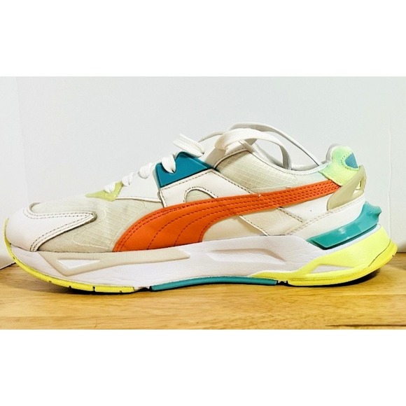 PUMA Mirage Sport Remix Sneakers Women's 7 White Orange Teal 384074-02 - Picture 1 of 11